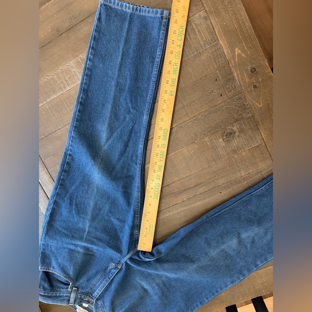 L.L. Bean Women's Straight 12P Cotton Blue Jeans Vintage 90’s Dark Blue - Picture 9 of 10